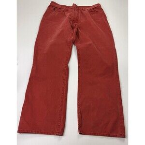 Polo Ralph Lauren Pants Adult 38 x 30 Red Dungarees Straight Leg Work Mens